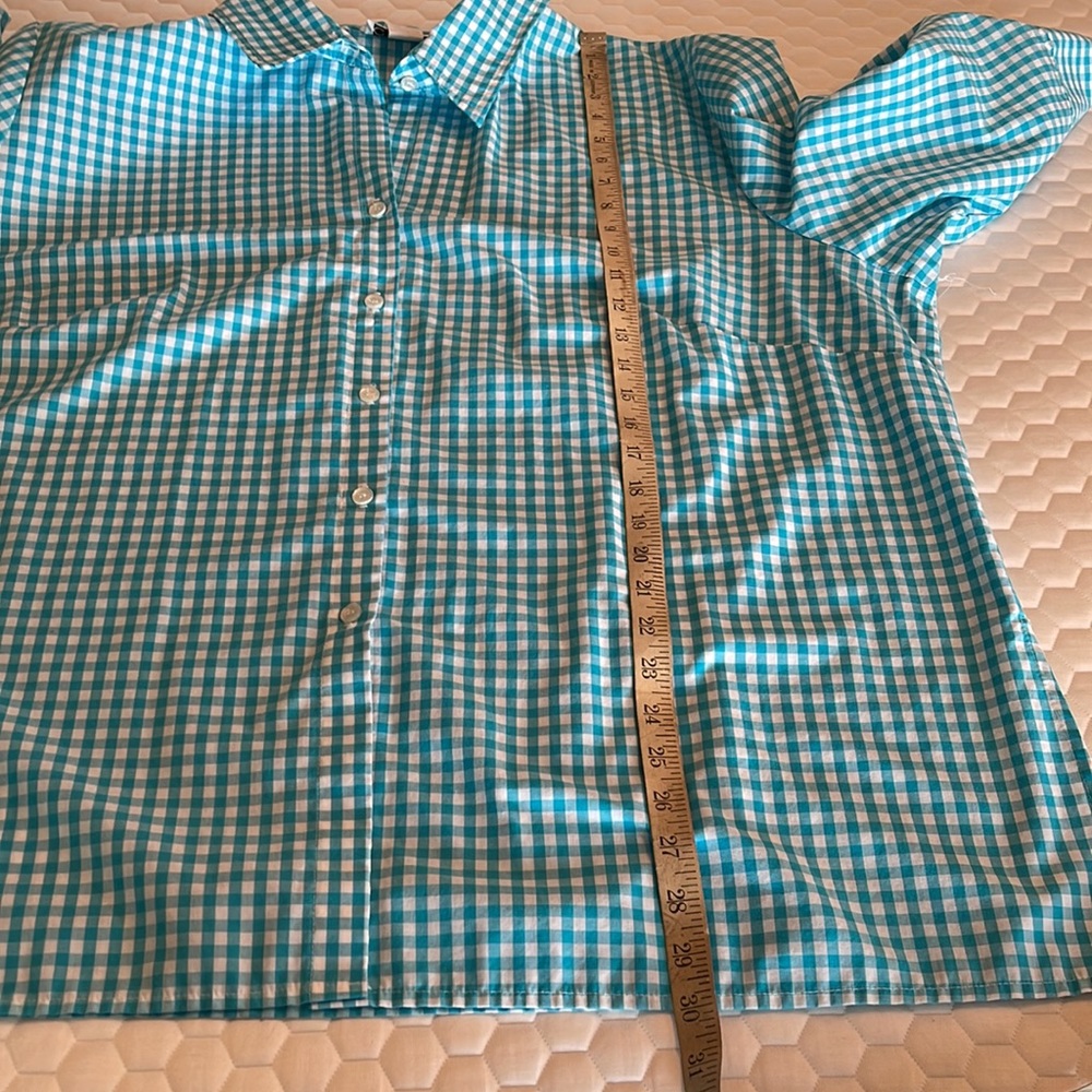 Gemilli aqua checked button down - Picture 8 of 9